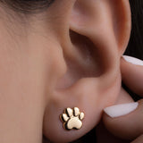 Aretes Huellita en Oro laminado 18k Para Dama