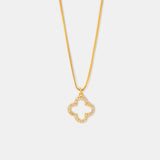 Cadena Vc Cristal en Oro laminado 18k