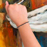 Pulsera Tenis Negra en Plata Laminada 925