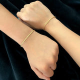 Pulseras Lazo en Oro laminado 18k Para Pareja