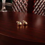 Aretes Corazón lleno en Oro laminado 18k Para Dama