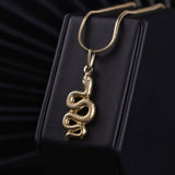 Cadena Serpiente en Oro laminado 18k Para Caballero