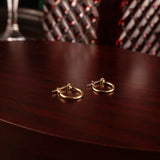 Candongas lisas en Oro laminado 18k Para Dama
