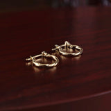Candongas Torneadas en Oro laminado 18k Para Dama