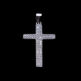 Dije Cruz Micro Pavé Doble en Plata 925