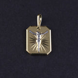 Dije Placa Cristo en Oro laminado 18k